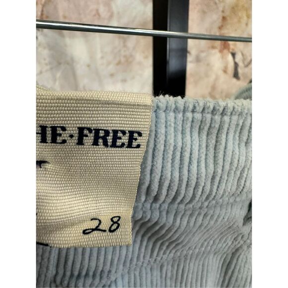 Free People We The Free Good Luck Mid-Rise Cord Barrel Jeans Size 28 - Picture 4 of 4